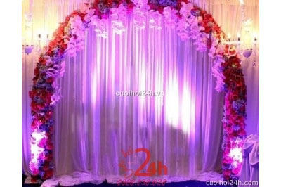 Dịch vụ cưới hỏi 24h trọn vẹn ngày vui chuyên trang trí nhà đám cưới hỏi và nhà hàng tiệc cưới | Trang trí cổng